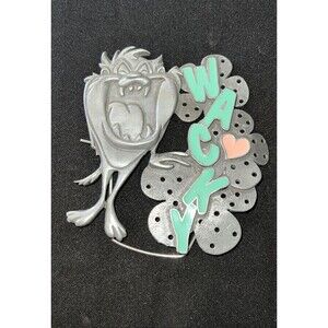 1996 TAZ Looney Tunes Metal 4" Earring Jewelry Holder Stand Warner Brothers VTG